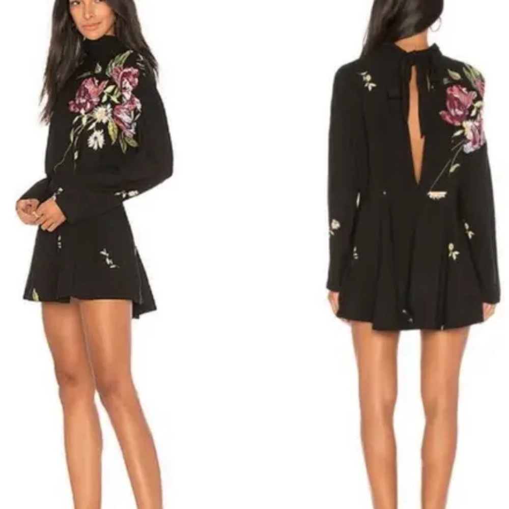 Free people Floral Black Gemma tunic - Picture 1 of 5